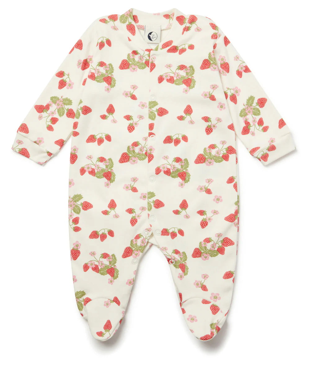 baby sleepsuit- strawberry