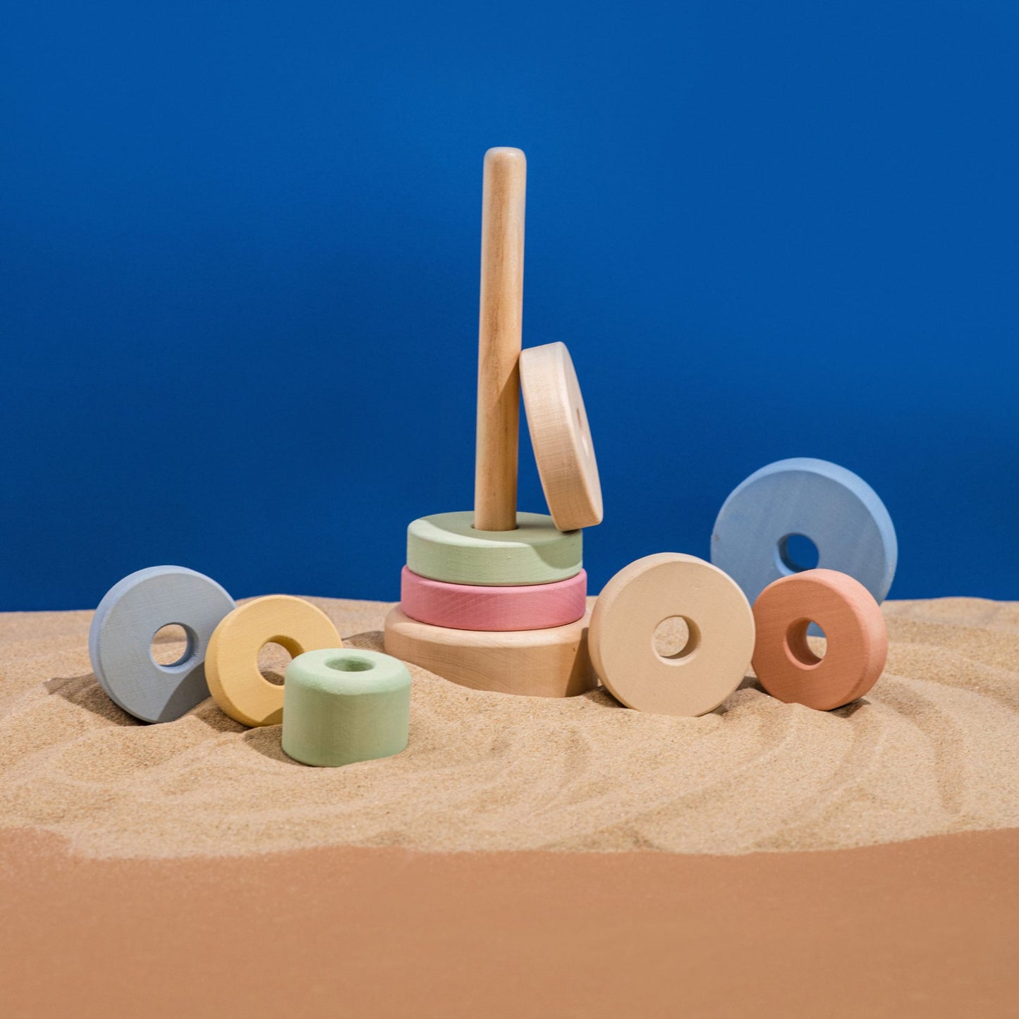 wooden lighthouse stacker