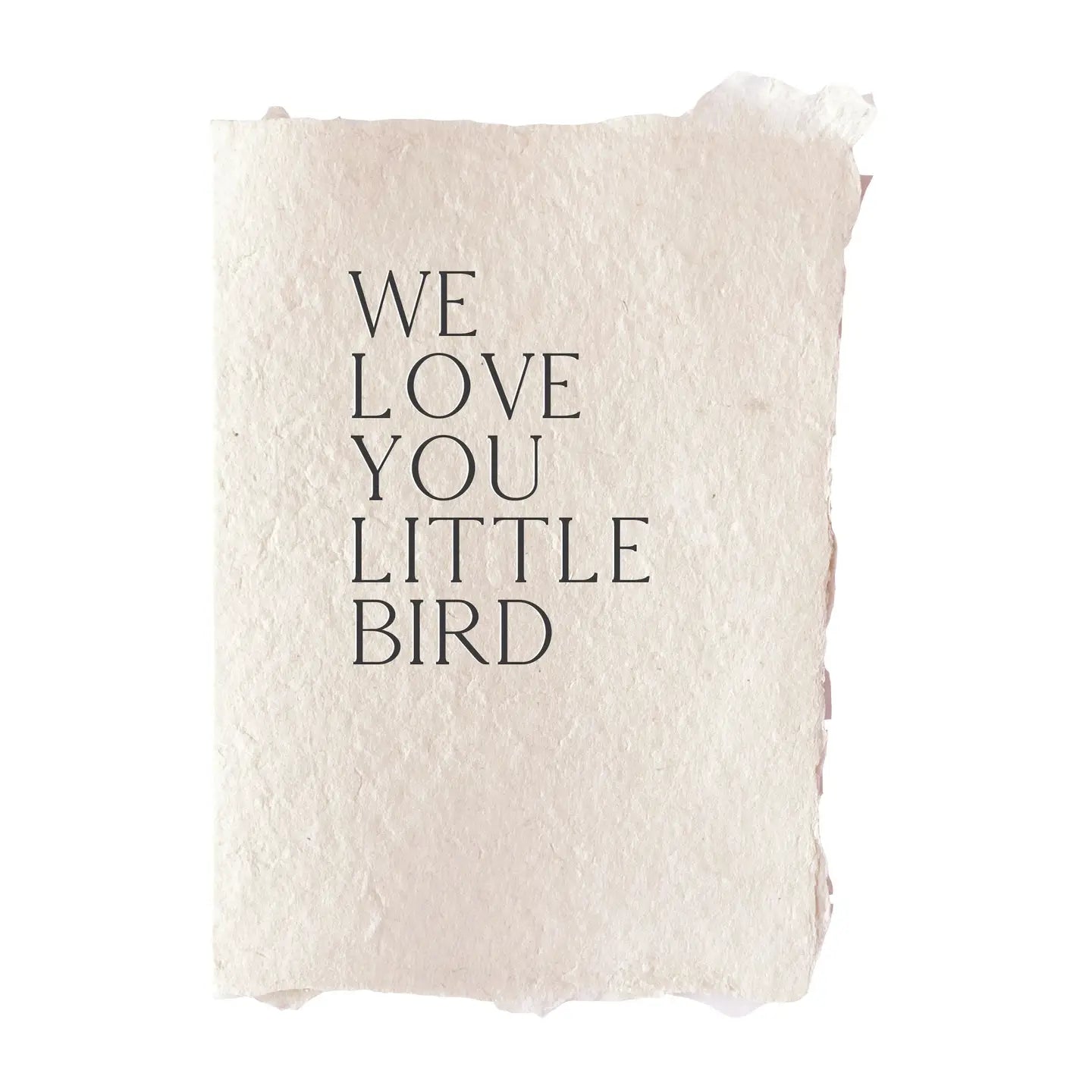 we love you little bird - card