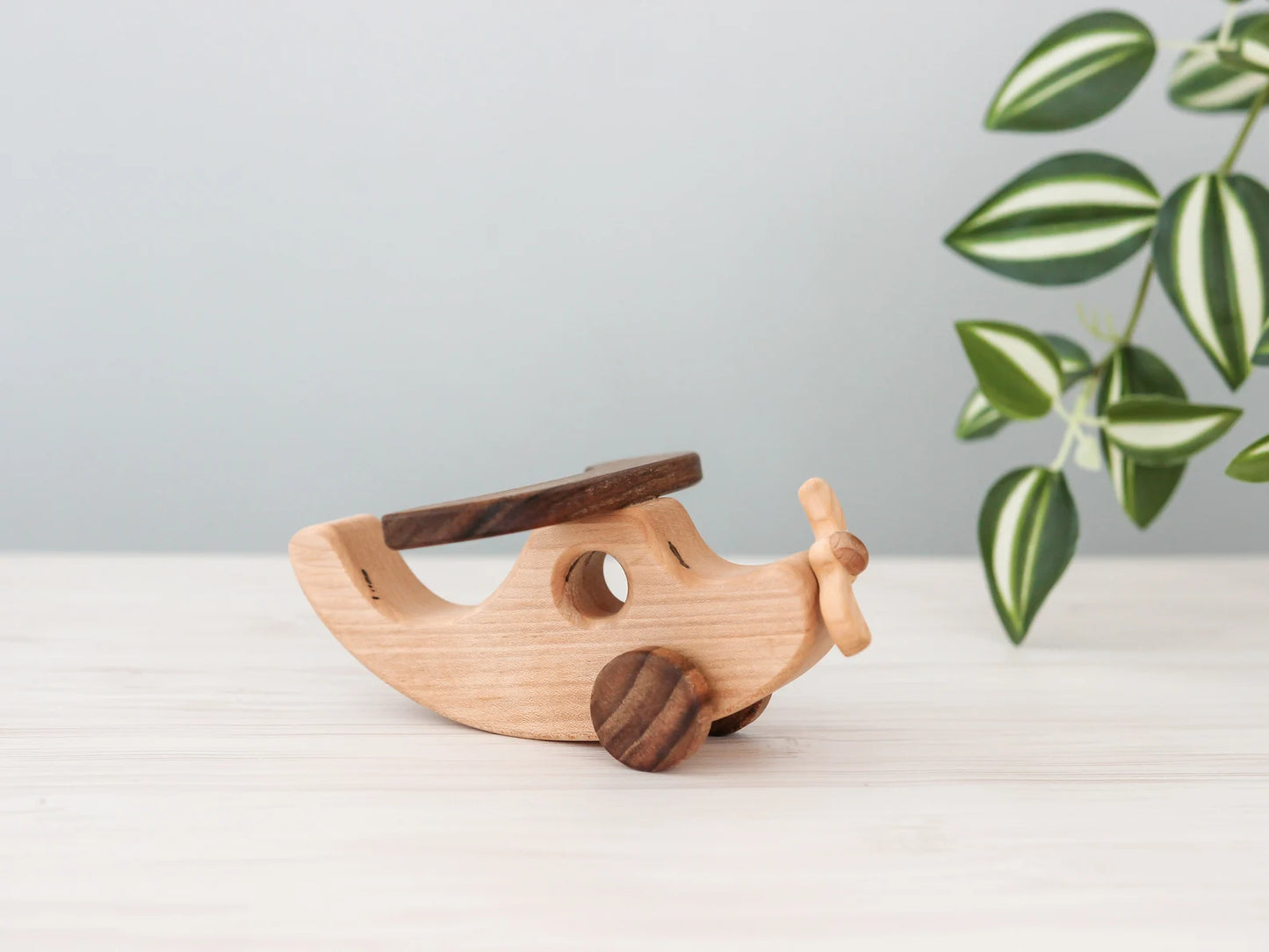wooden mini airplane