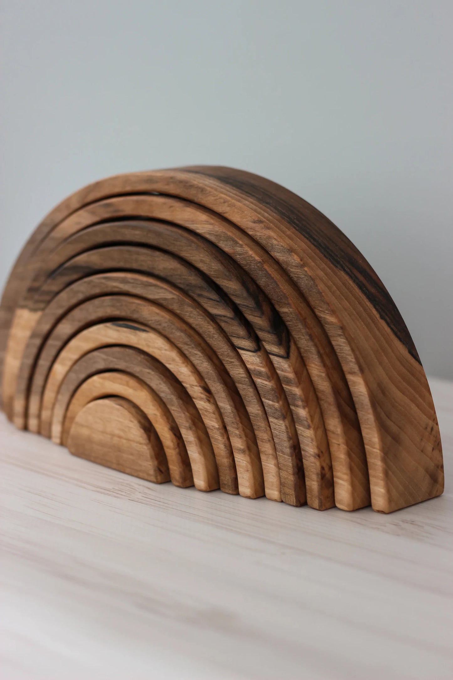 wooden rainbow stacker