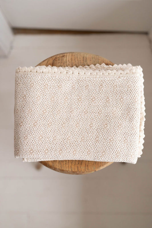 crochet blanket - sand