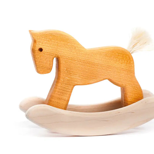 wooden rocking horse