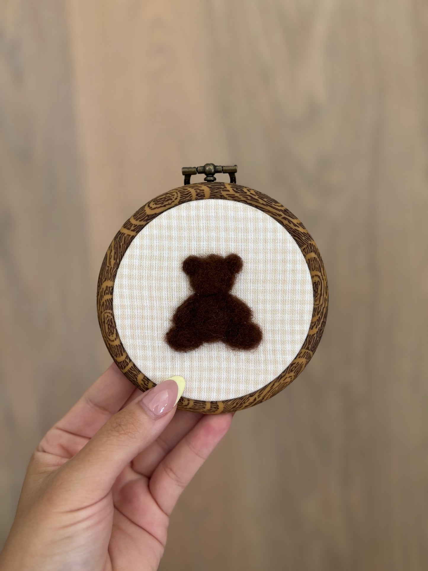 teddy on gingham