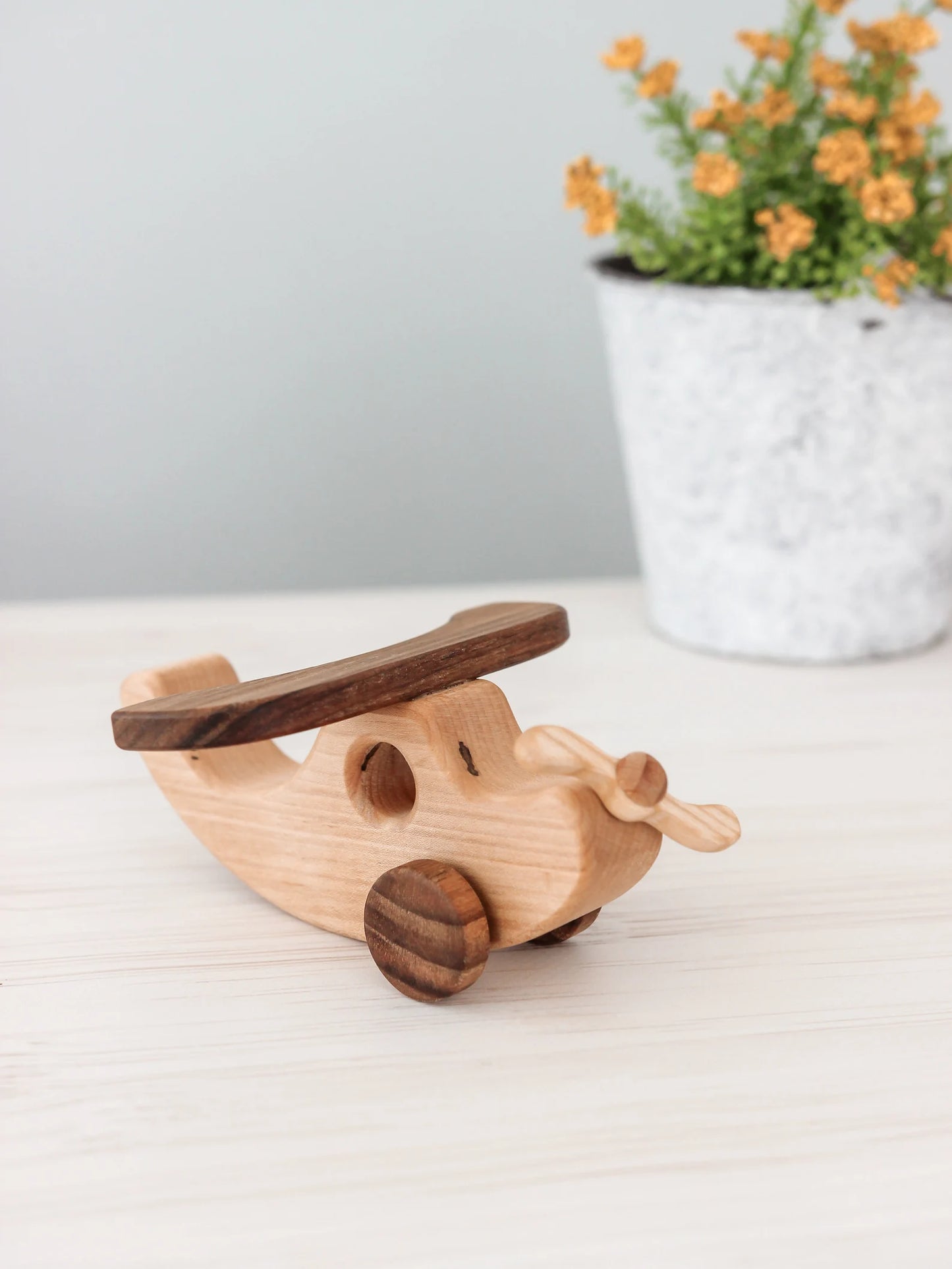 wooden mini airplane