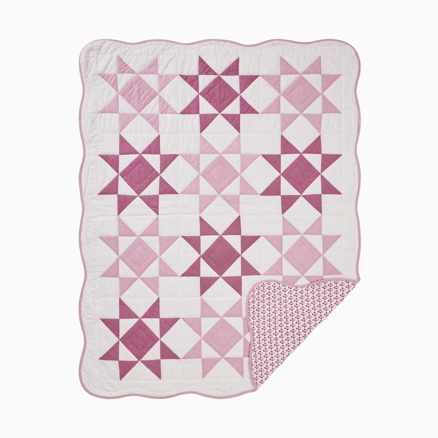 abigail pink quilted throw blanket
