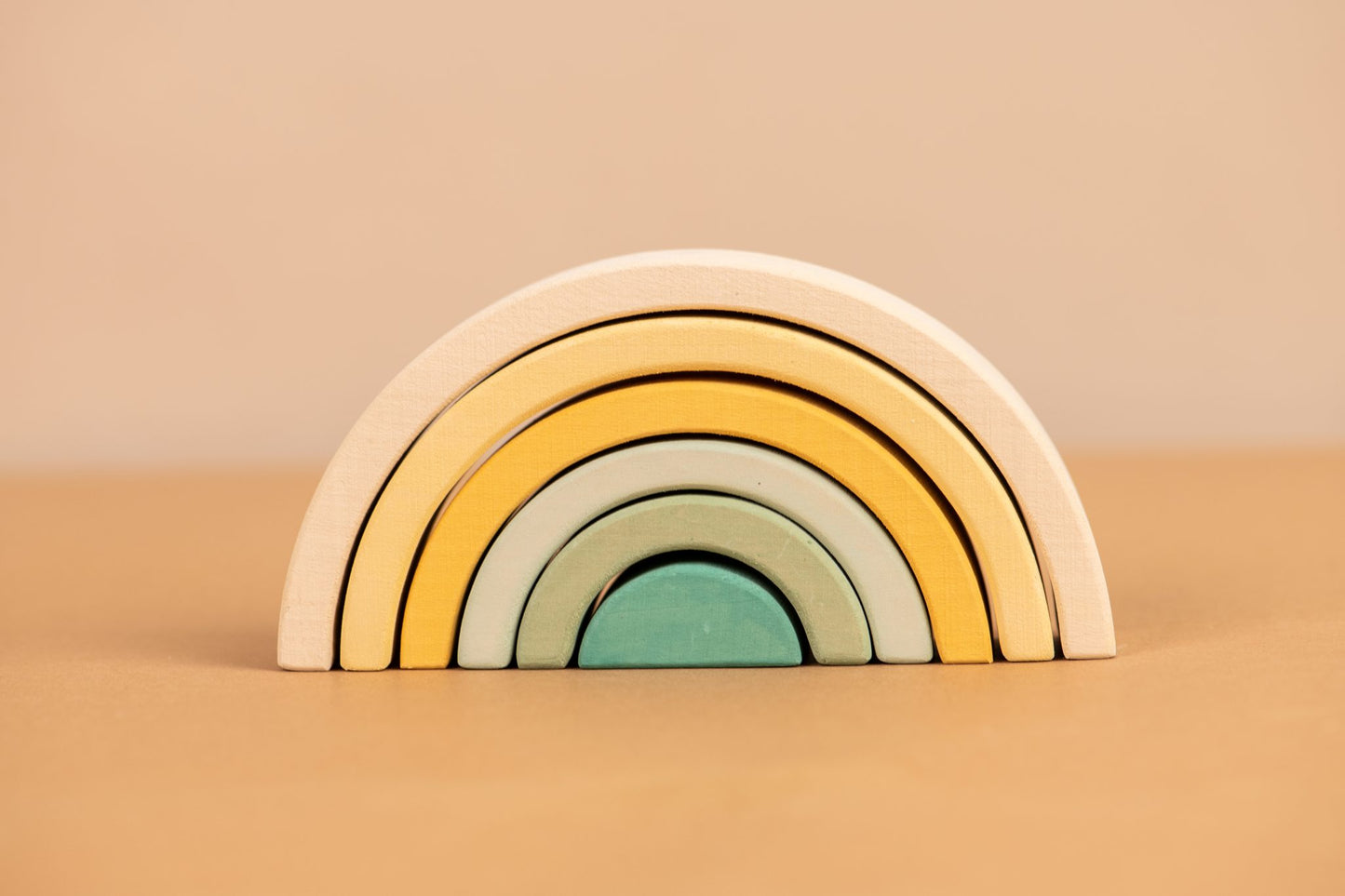 wooden mini rainbow stackers