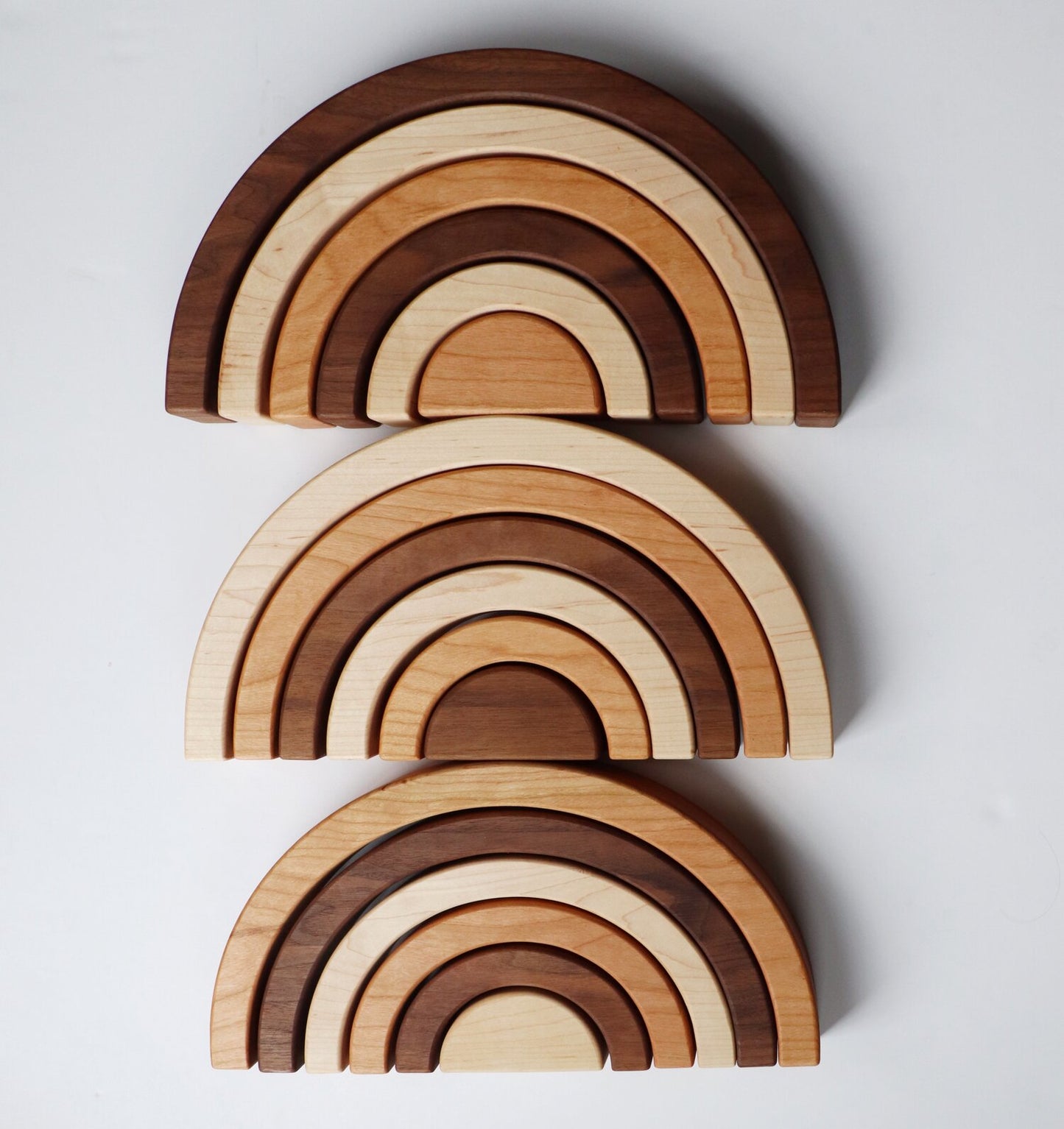 wooden rainbow stacker