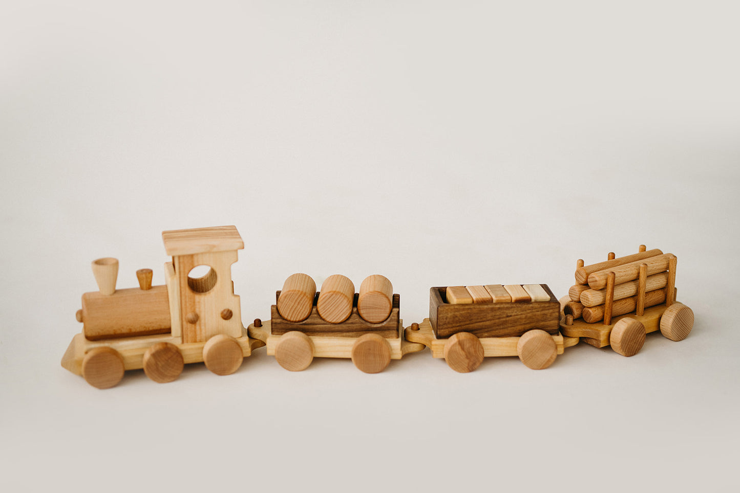 wooden train set