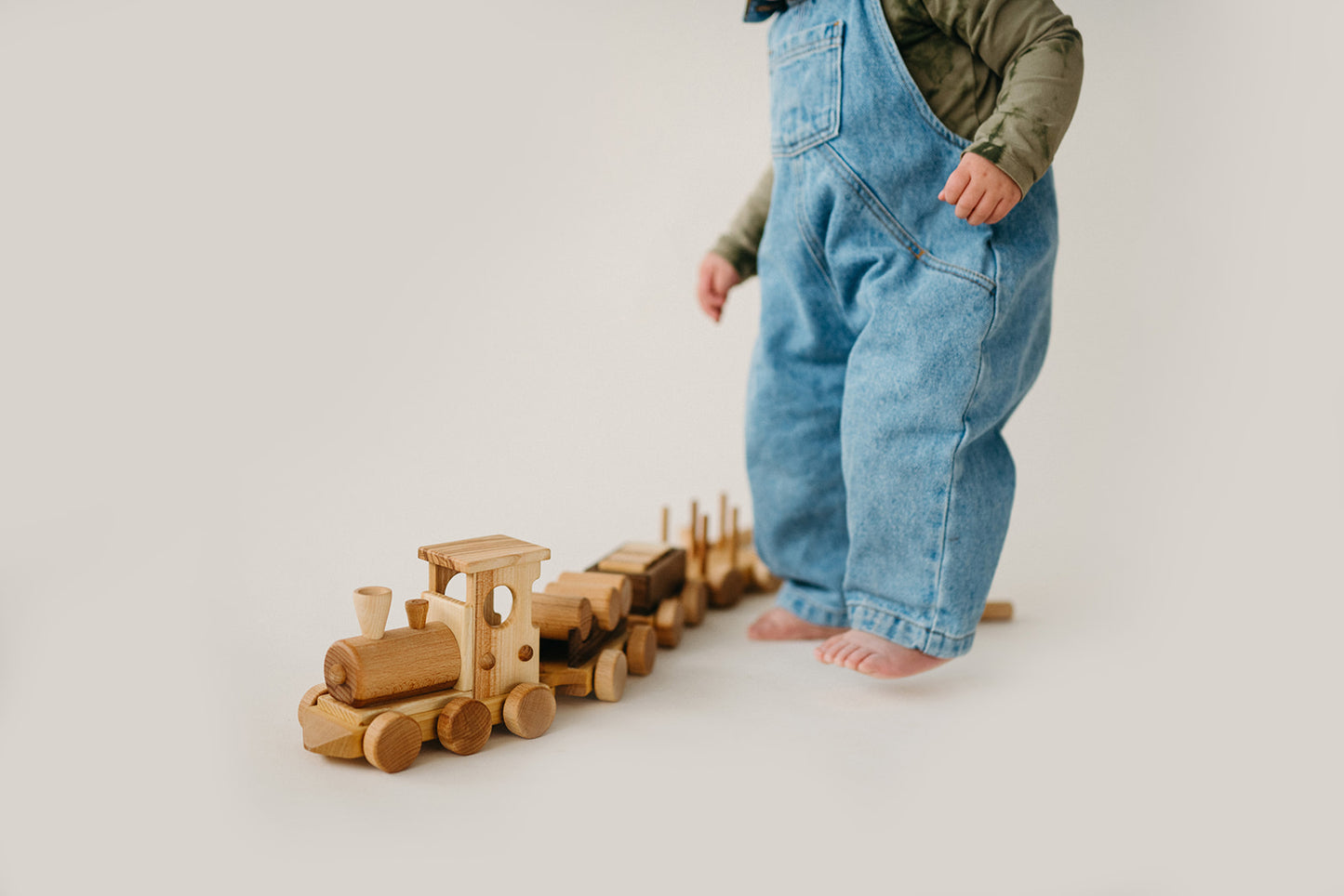 wooden train set