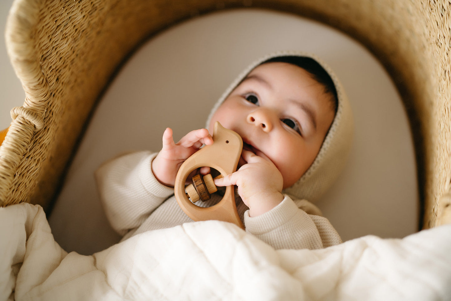 wooden baby rattles