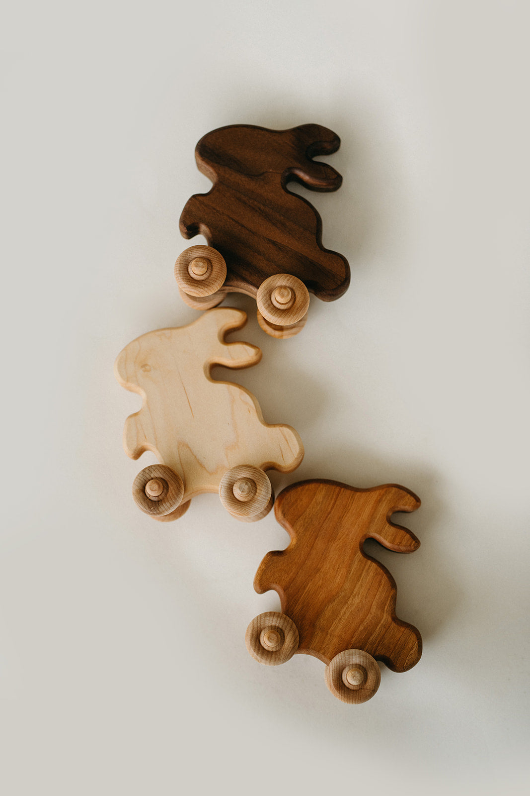 wooden bunny push toy